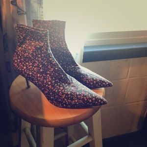 Zara Floral Sock Booties